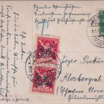 DR/Tschechoslowakei - 8 Pfg. Beethoven unterfrankierte Karte Rheinhausen 1928