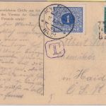 DR/Tschechoslowakei - 8 Pfg. Beethoven unterfrankierte Karte Berlin - Haida 1928