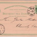 Dänemark - 10 Ö. Ganzsache Bahnpost 86 Sjael.JB (Kopenhagen) - Chemnitz 1882
