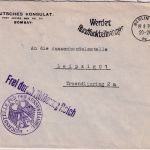 DR - Deutsches Konsulat Bombay Brief/Frei d. Ablösung Berlin - Leipzig 1935