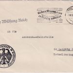DR - Berlin 1935 Frei d. Ablösung Dt. Gesandtschaft Kopenhagen Brief n. Leipzig