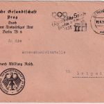 DR - Berlin 1936 Frei d. Ablösung Deutsche Gesandtschaft Prag Brief n. Leipzig
