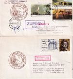 Südafrika - South African Airways Firstflight FFM - Kapstadt - FFM 1980 2 Belege