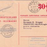 Schweiz - Lufthansa Erstflug Genf - Frankfurt a/M. 24.5.59 GA m. priv. Zudruck