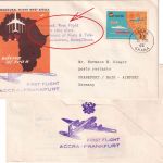 Ghana - Lufthansa-Erstflug Accra - Frankfurt a/M. 5.3.62 vorber. Rückflugpost R!