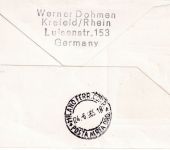 DDR - Lufthansa-Erstflug Düsseldorf Mailand 24.6.65 Zuleitungspost Jena 15.6.65