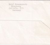 DDR - Lufthansa-Erstflug Bremen - London 24.6.65 Zuleitungspost Eisleben 12.6.65