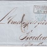 Preussen/Frankreich - Königsberg Stadtpost 22/7 Ra3 Brief n. Bordeaux 1863