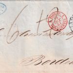 Hamburg (Th&T-PA) - Hamburg 14.10.1851 Portobrief (korrig. Taxe) n. Bordeaux