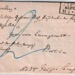 Preussen - Stettin bahnhof 31/5 Ra2 Brief/Muster ohne Wert n. Berlin 1861