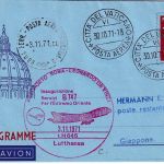 Vatikan - Lufthansa Erstflug Vatikan - Tokyo 3.11.71 130 L. GA/Aerogramme