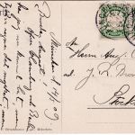 Bayern - 5 Pfg. Wappen Paar Karte n. SCHWEDEN München - Stockholm 1909