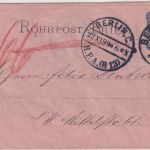 DR - 30 Pfg. Ganzsache/Rohrpostbrief Berlin C2 - H.P.A.(R13) - NW66 1889