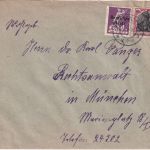 DR-Infla - 20 Pfg. By-Abschied/DR Plattenfehler u.a. Brief Peissenberg 1.4.21