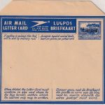 Basutoland - 3 P. South Africa Aerogramme Overprint 1945 unused