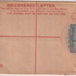 Barbados - 6 C. George VI. registered letter stationery envelope unused