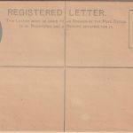 Barbados - 1 P. Victoria registered letter stationery envelope F size unused