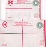 Barbados - 1$ Queen Elisabeth II. registered stationery envelope G+H size unused