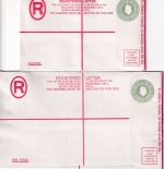 Barbados - 2$ Queen Elisabeth II. registered stationery envelope G+H size unused