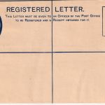 Bermuda - 3 P. King George V. registered stationery 1922 size F unused