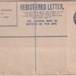 Bechuanaland Prot. - 4 P. GB Duty 5 1/2 P. registered stationery F-size unused