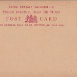 Turks Islands - 1 P. Victoria stationery postcard unused