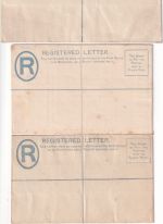 Trinidad - Queen Victoria 2 P. stationery registered letter 3x unused