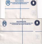 St. Lucia - 75 C. Queen Elizabeth registered letter stationery size G+H unused