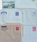 St. Lucia - Aerogramme 5 different stationeries - all unused