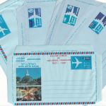 Sri Lanka - 1970/80 4 different aerogrammes postal stationery all unused