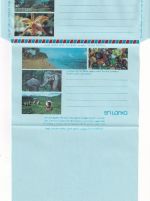 Sri Lanka - 1970/80 4 different aerogrammes postal stationery all unused
