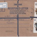 Zimbawe - Kadoma 1986 registered letter centenary of motoring