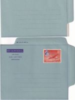 Singapore Malaya - 25+30 C. airletter aerogramme stationeries unused 1950s
