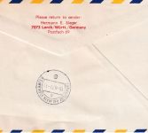 Paraguay - Lufthansa Erstflug Asuncion Frankfurt Blockfrankatur 1971