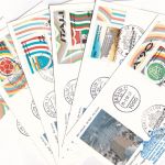 Italien - Fussball-WM Marken ex Block 6 Lufthansa-Erstflugbelege 1992