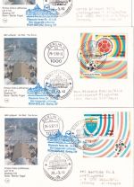 Italien - Fussball-WM Marken ex Block 6 Lufthansa-Erstflugbelege 1992