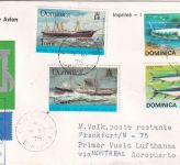 Dominica - Lufthansa Erstflug Montreal Frankfurt Zuleitungspost 1975