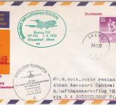 Schweden - Lufthansa Erstflug Düsseldorf Athen Zuleitungspost Skene 1972