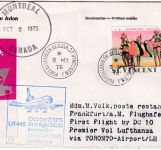 St. Vincent - Lufthansa Erstflug Montreal Frankfurt Zuleitungspost 1975