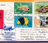 British Virgin Islands - Lufthansa Erstflug Montreal Frankfurt Zuleitung 1975