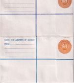 Sierra Leone - 35 C. registered letter stationeries 2 diff. shades of brown
