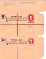 New Zealand - 99, 45, 38+7 C. registered letter stationeries all unused