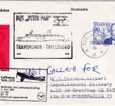 Schweden - Travemünde Trelleborg Schiffspost Zuleitung LH-Erstflug 1976