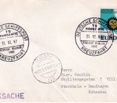 BRD - Deutsche Schiffspost TS Hanseatic Kreuzfahrt Drucksache n. Schweden 1967