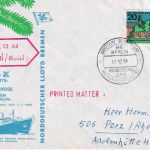 BRD - Deutsche Schiffspost MS Berlin Weihnachtsreise Drucksache 1964
