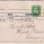 New Zealand - 1/2 + 2 P. King George V. Brief Dunedin - Heidelberg 1920