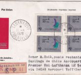 Madagaskar - 15 Fr. Morsetelegraph ua. Luftpost-Einschreibebrief Tananarive 1978