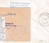 BRD - LH-Erstflug Frankfurt a/M. Rotterdam 1978 Hinweiszettel "beschädigt"