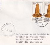 BRD - 2x30 Pfg. Goldener Hut Lupo-Drucksache n. URUGUAY Frankfurt a/M. 1977