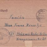DR - Stablack ü. Pr. Eylau Poststelle I Feldpostbrief n. Holwickede 11.10.44